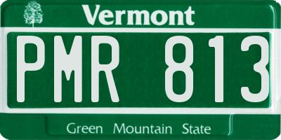 VT license plate PMR813