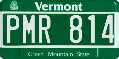 VT license plate PMR814
