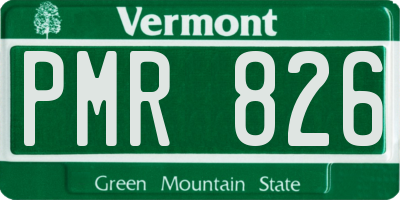 VT license plate PMR826
