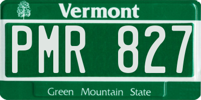 VT license plate PMR827