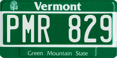 VT license plate PMR829