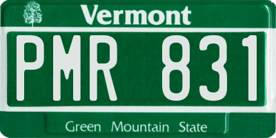 VT license plate PMR831