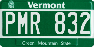 VT license plate PMR832