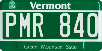 VT license plate PMR840