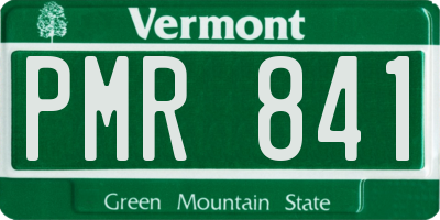 VT license plate PMR841
