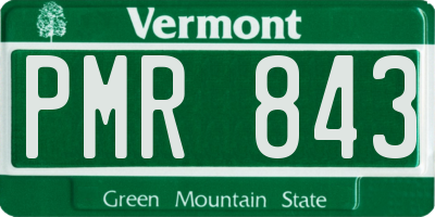 VT license plate PMR843