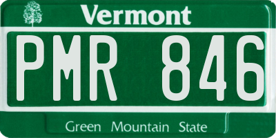 VT license plate PMR846