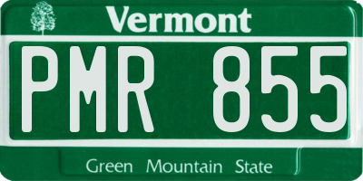 VT license plate PMR855