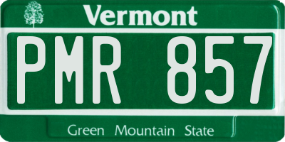 VT license plate PMR857