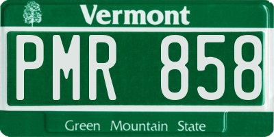 VT license plate PMR858