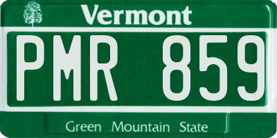 VT license plate PMR859