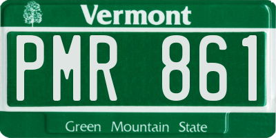 VT license plate PMR861