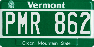 VT license plate PMR862