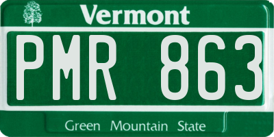 VT license plate PMR863