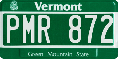 VT license plate PMR872