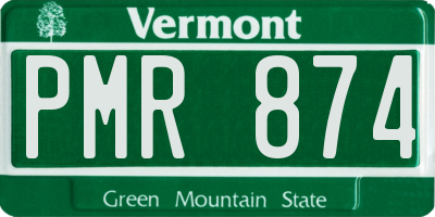 VT license plate PMR874