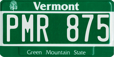 VT license plate PMR875