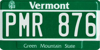 VT license plate PMR876