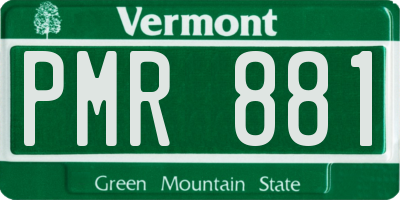 VT license plate PMR881