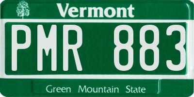 VT license plate PMR883