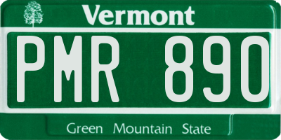 VT license plate PMR890