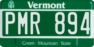 VT license plate PMR894