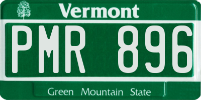 VT license plate PMR896