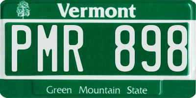VT license plate PMR898