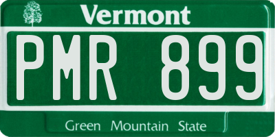 VT license plate PMR899