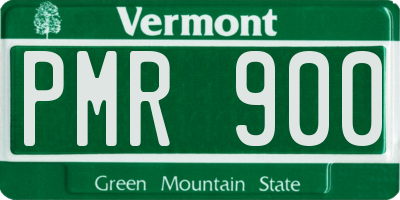 VT license plate PMR900