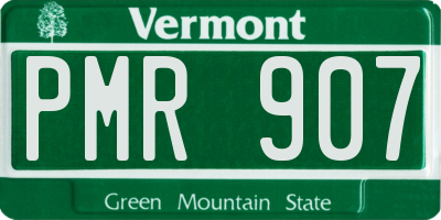 VT license plate PMR907