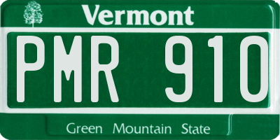 VT license plate PMR910