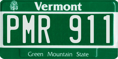 VT license plate PMR911