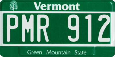 VT license plate PMR912