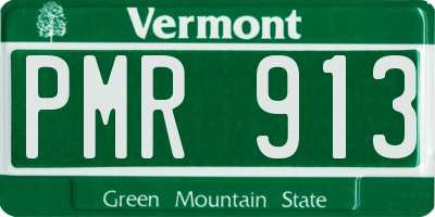 VT license plate PMR913