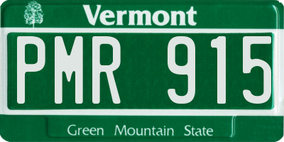 VT license plate PMR915