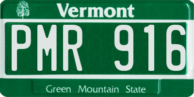 VT license plate PMR916