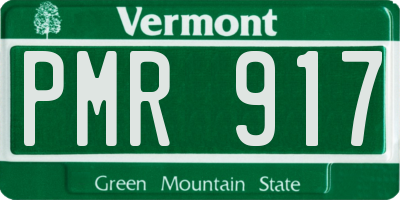 VT license plate PMR917
