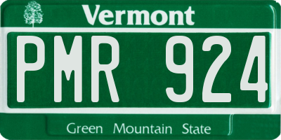 VT license plate PMR924