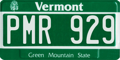 VT license plate PMR929