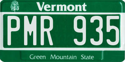 VT license plate PMR935