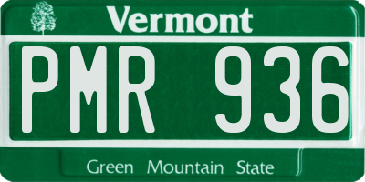 VT license plate PMR936