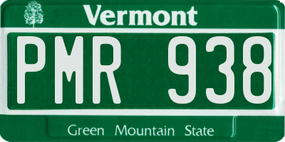 VT license plate PMR938