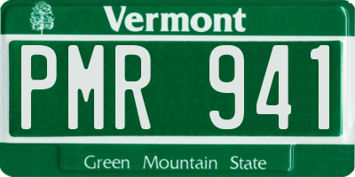 VT license plate PMR941