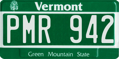VT license plate PMR942