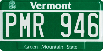 VT license plate PMR946