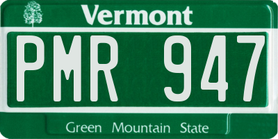 VT license plate PMR947