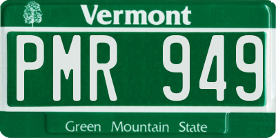 VT license plate PMR949