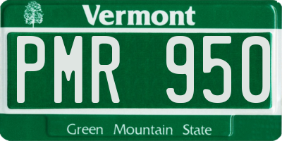VT license plate PMR950