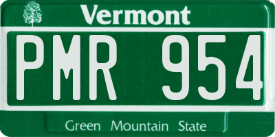 VT license plate PMR954